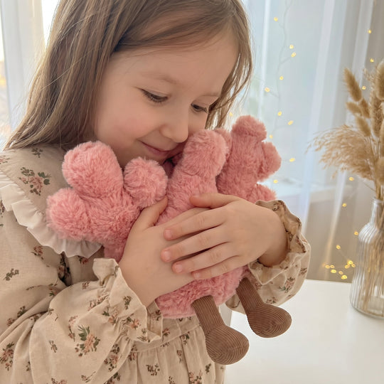 NatureCuddle – Coral & Blossom Plush Collection