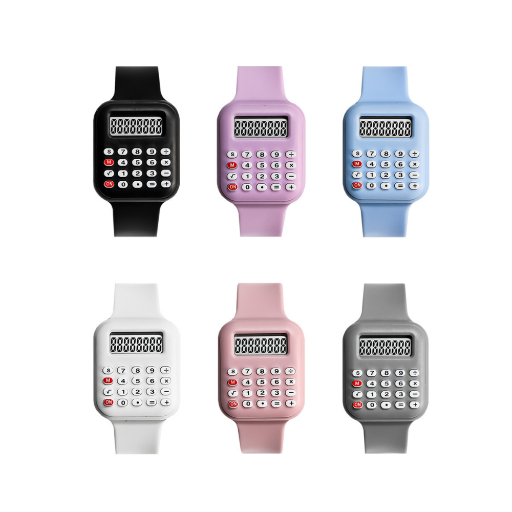 CalcuTime student calculator watch with integrated keypad