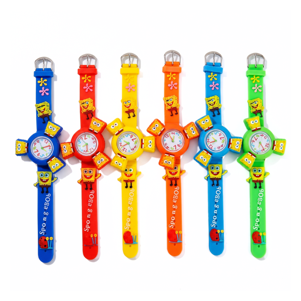 SunnySpin yellow cartoon spinner watch for kids