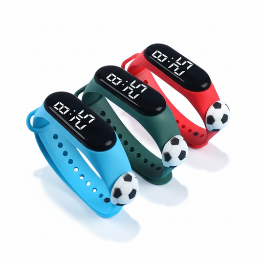 GoalFlash LED digital kids watch with football strap