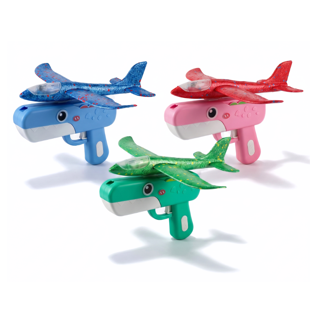 AeroLaunch kids plane launcher set foam glider