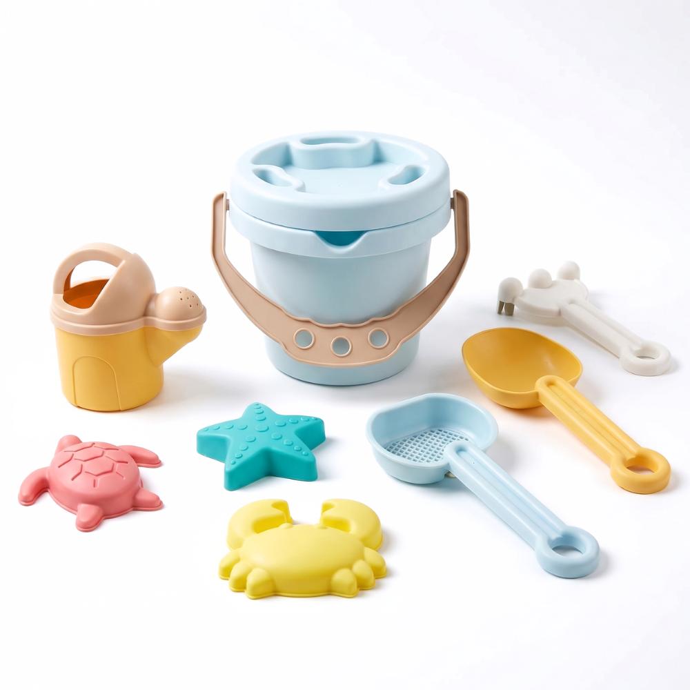 BeachBuddy beach sand toy set bucket and tools