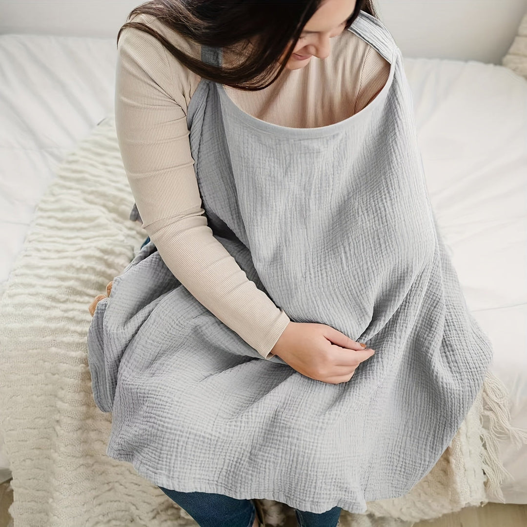 CoverEase breathable nursing cover grey neutral tone