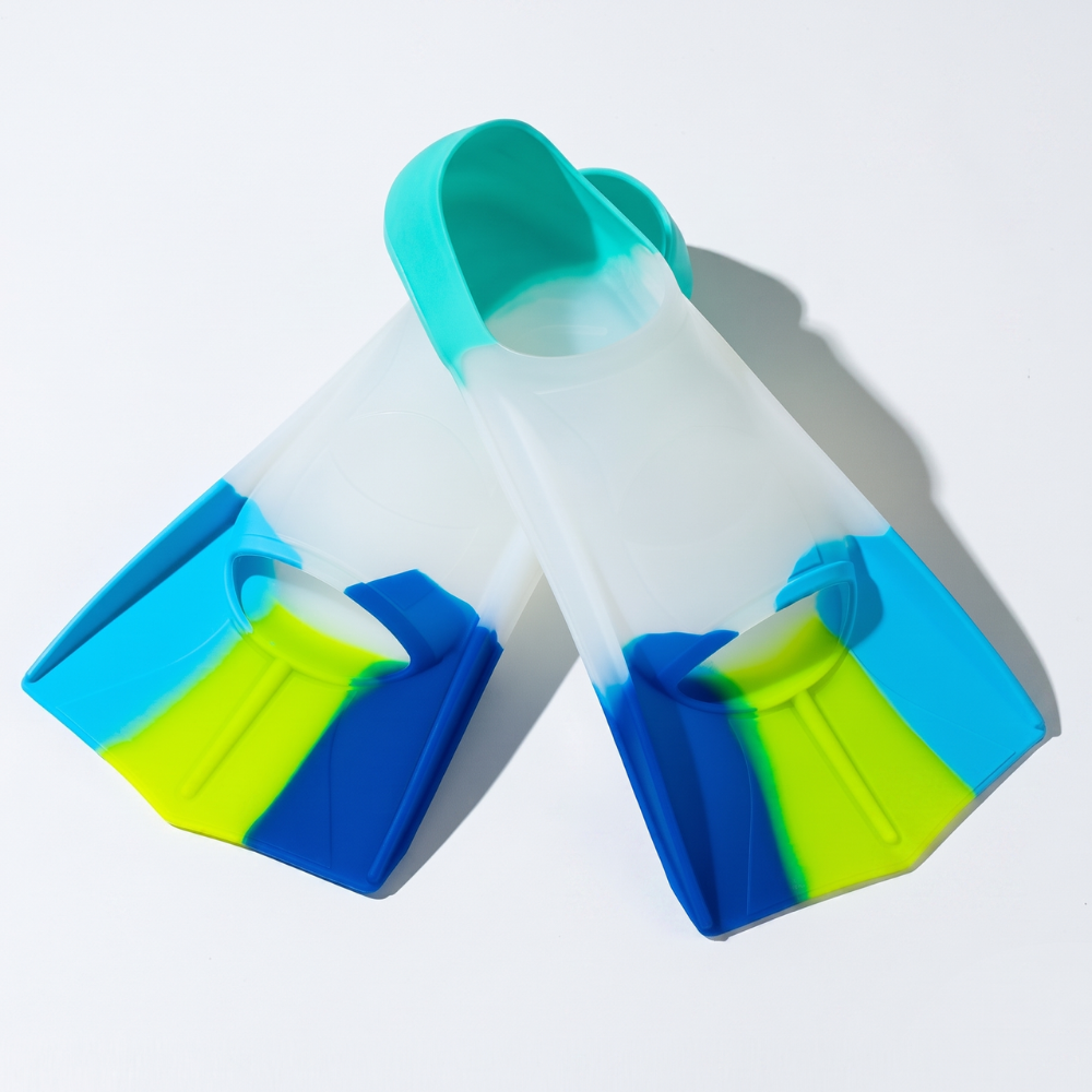 FinDart training swim fins transparent blue