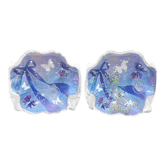 FloatNest swim armbands sequin purple bow