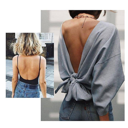 Low-back lift bra with supportive side panels