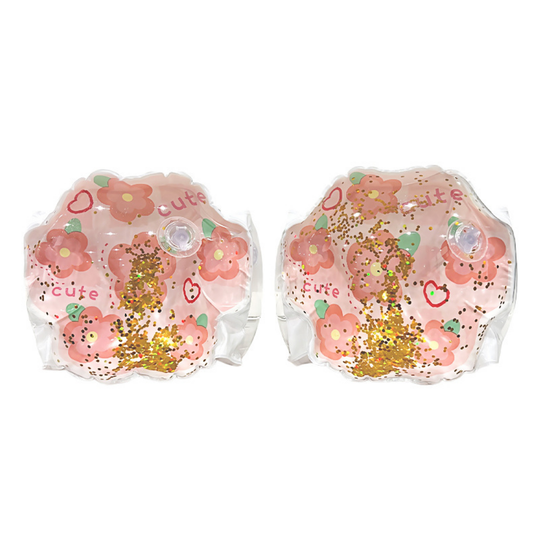FloatNest swim armbands sequin pink flower