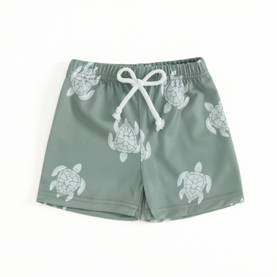 SunPebble kids swim shorts elastic waistband print