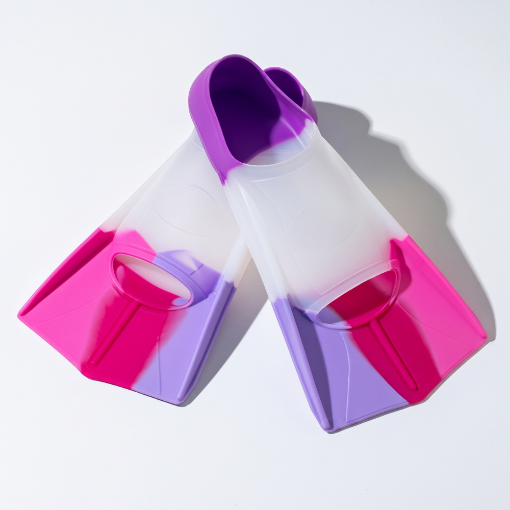 FinDart training swim fins transparent powder