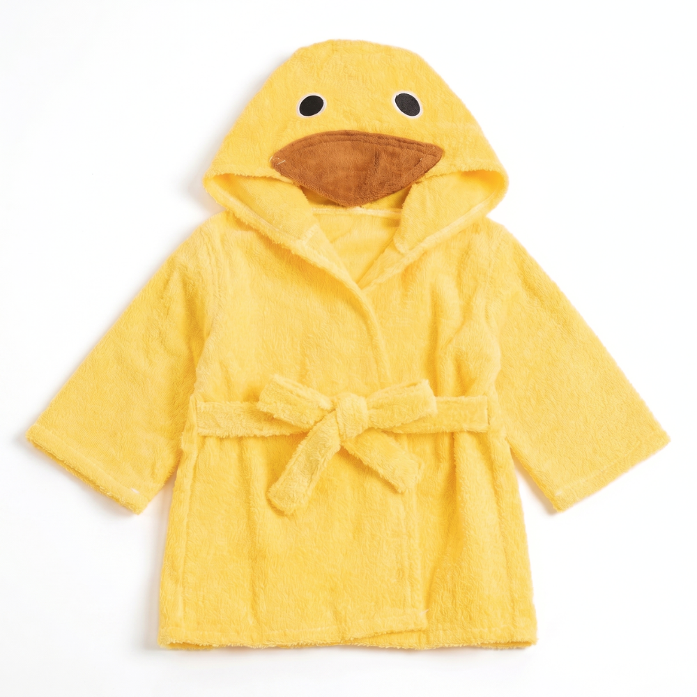 SnugglePeak hooded baby bathrobe duck