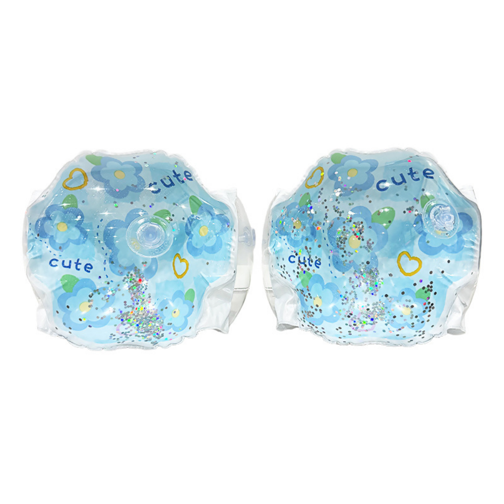 FloatNest swim armbands sequin blue flower
