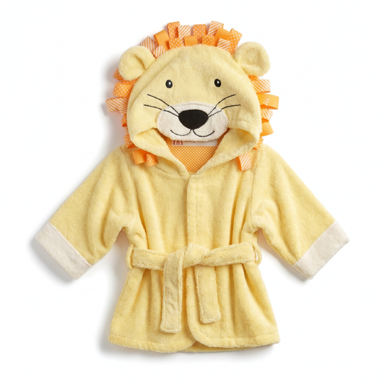 SnugglePeak hooded baby bathrobe lion