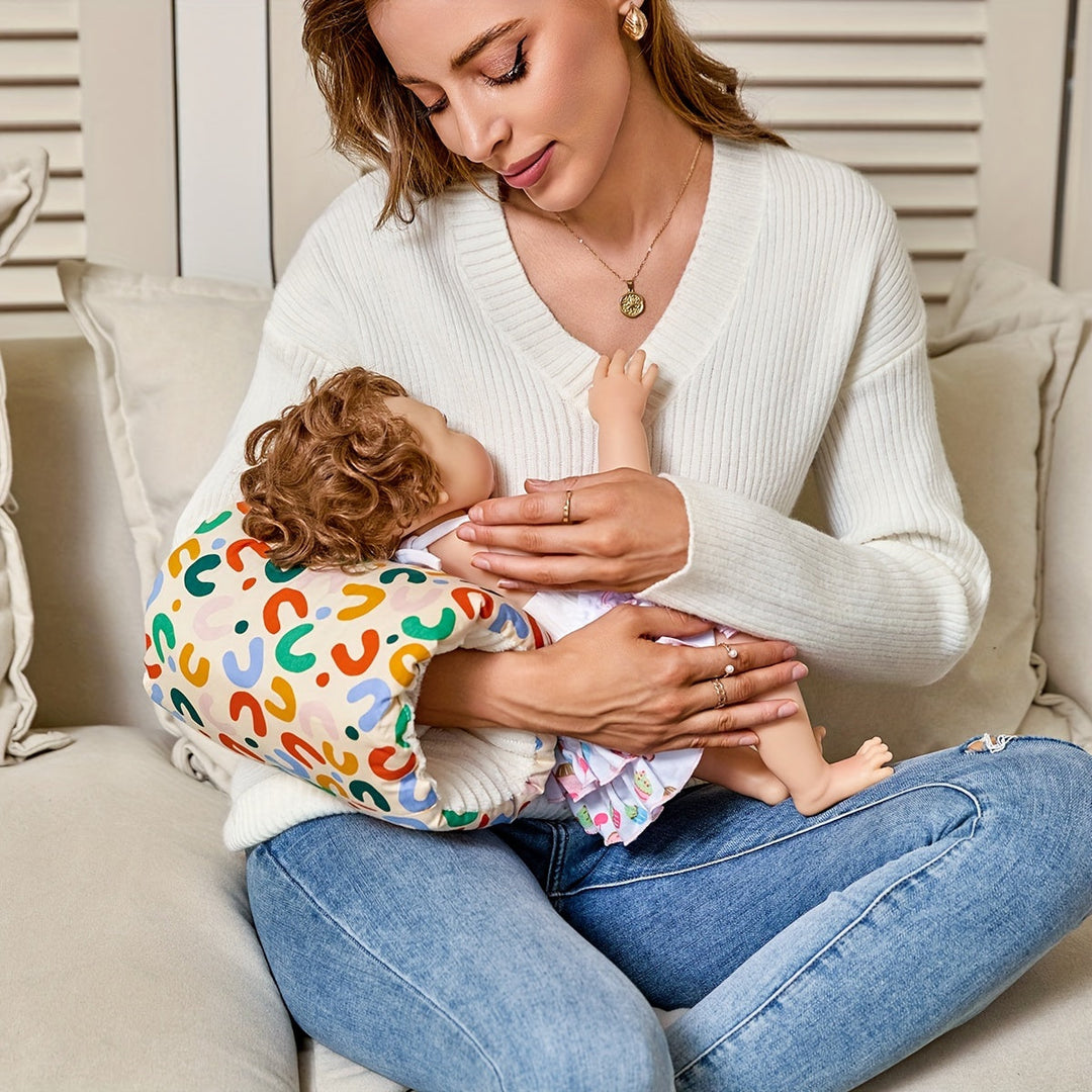 Nursing arm pillow with breathable washable cotton cover