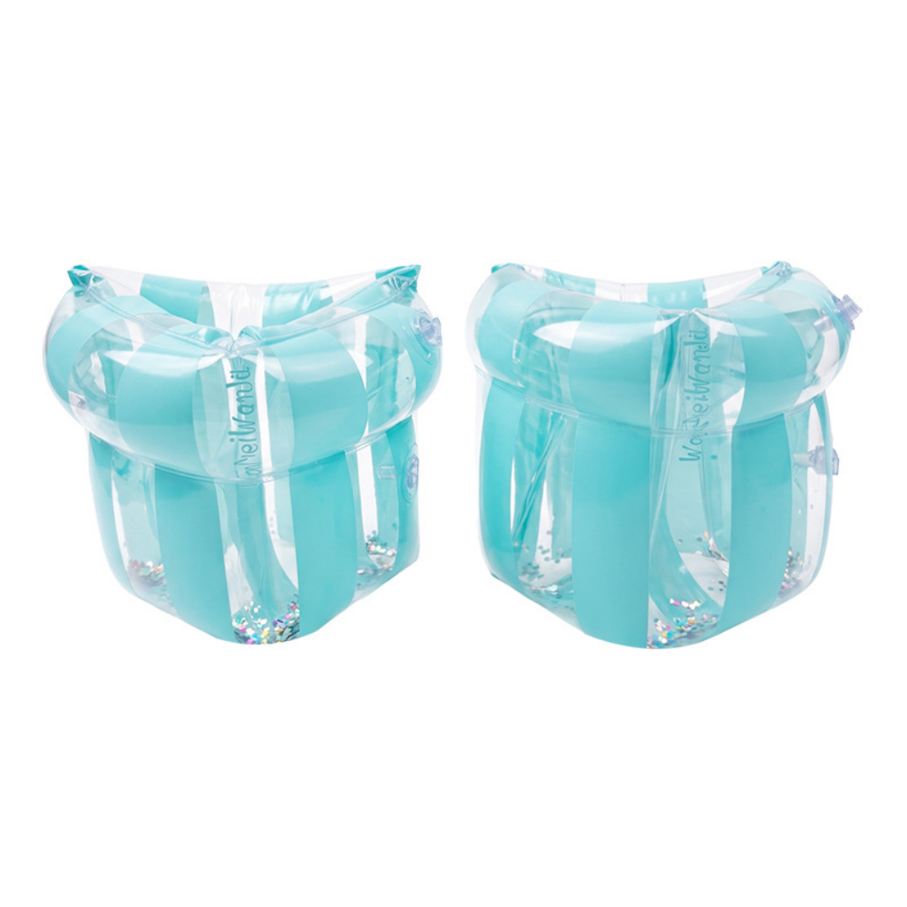 FloatNest swim armbands sequin blue stripes