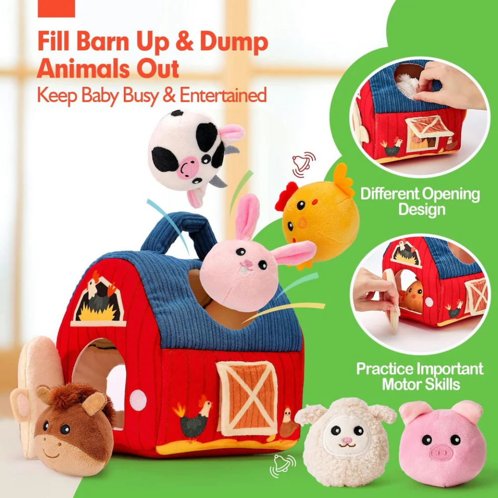 BarnPlay – Soft Farm Playset with Plush Animals