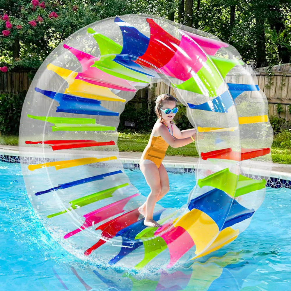 Inflatable swim ring for pool and beach play