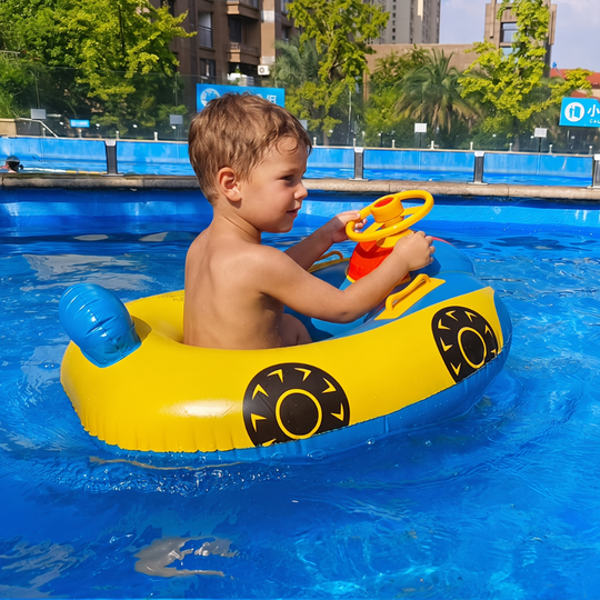 Baby swim float with secure supportive seat