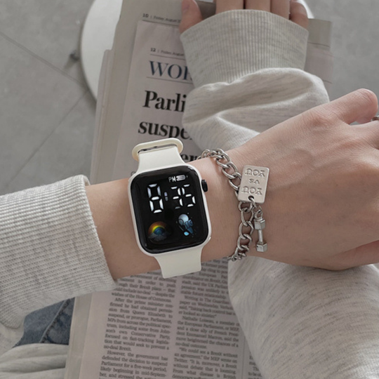 Astronaut LED watch with large easy-to-read digits