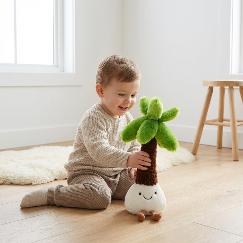 TropiNest Palm Buddy Plush Toy — Modern Calming Comfort for Kids