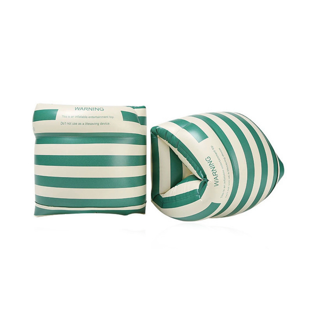 FloatNest swim armbands green stripes