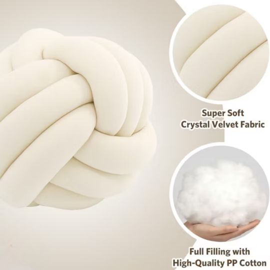 Plush Knot Pillow — Soft Huggable Cushion | 9" / 11"