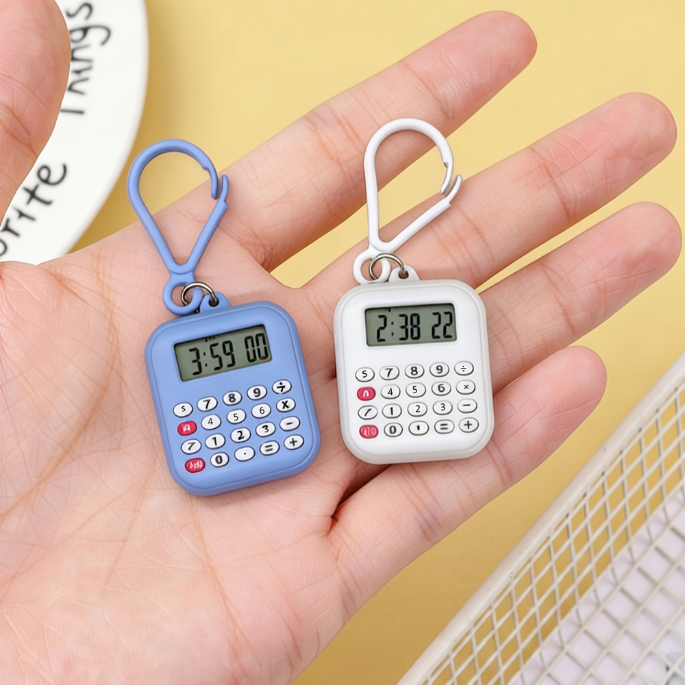 Calculator keychain with 8-digit display for sums