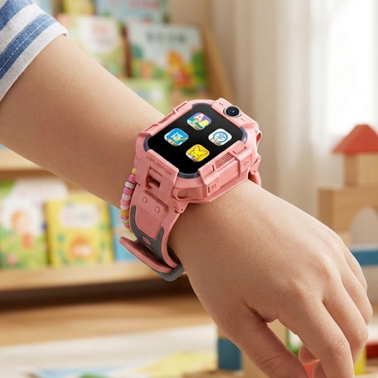 4G kids smartwatch with dual camera for selfies and surroundings