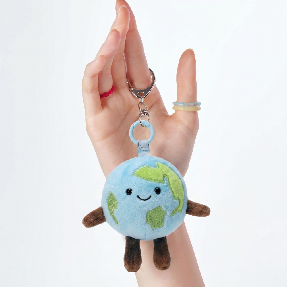 EarthCharm – Globe Plush Keychain