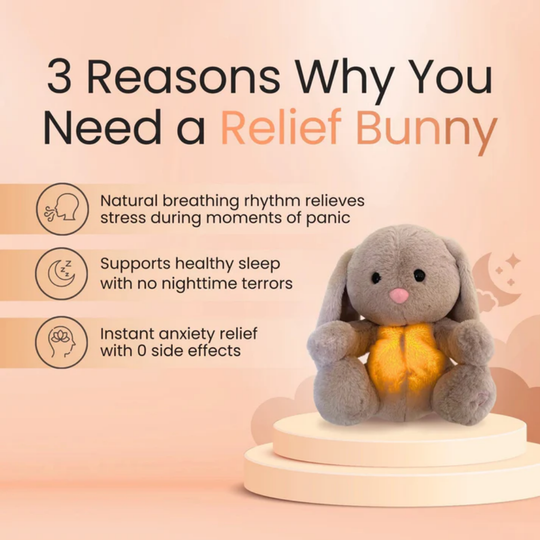 SleepCuddle – Breathing Bunny Plush with Light and Soothing Sounds