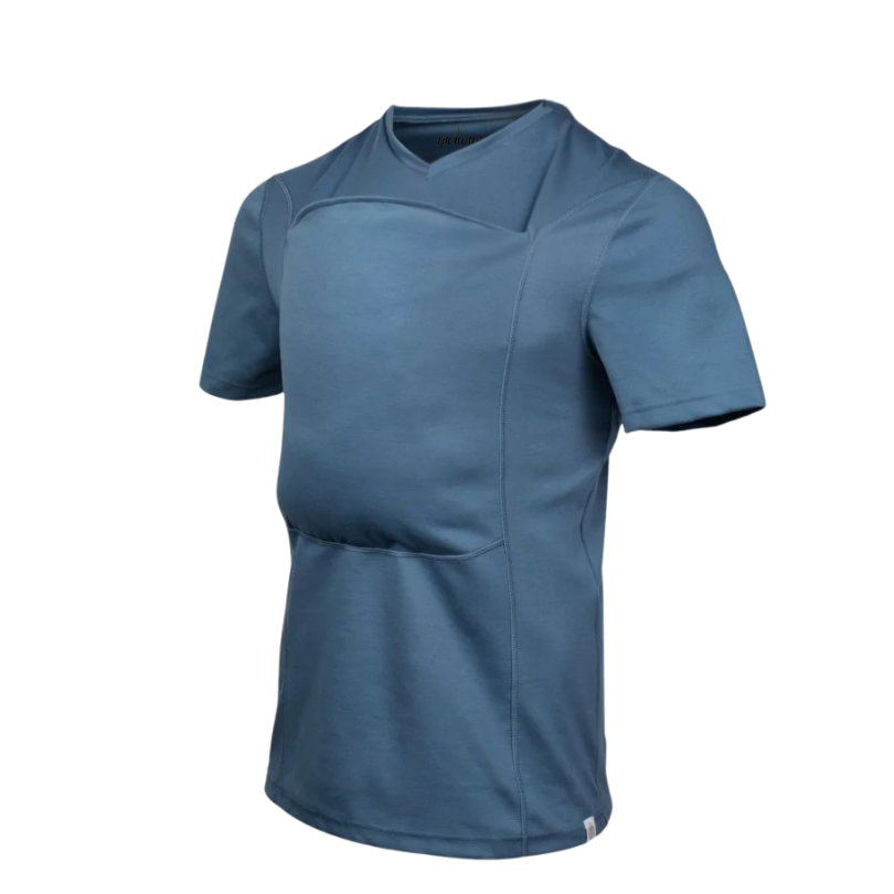 CarryClose babywearing tee blue dad fit