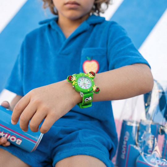 Kids fidget watch with interactive spinner case