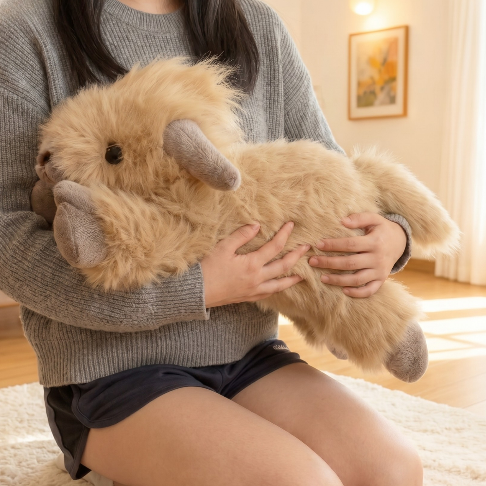 CalmCuddle – Highland Cow Weighted Plush with Heating Pad