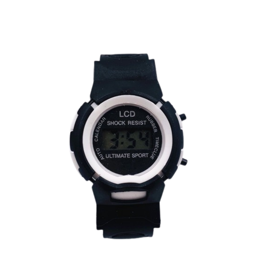 FlashRun digital sport watch white