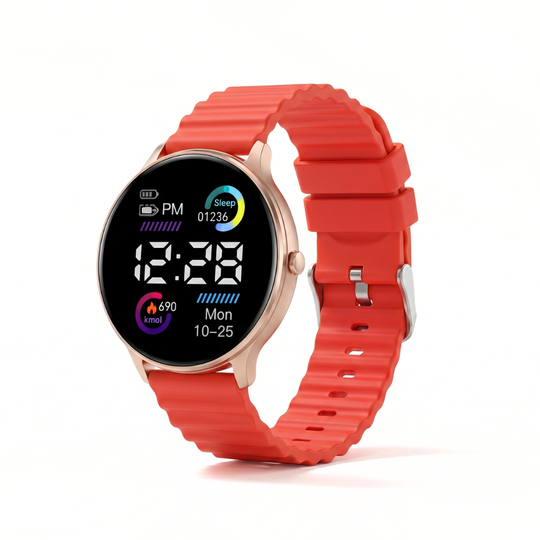 NeonRound LED sport watch red