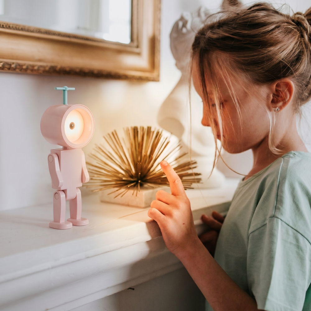 RoboGlow – Magnetic Robot Night Light with Adjustable Design