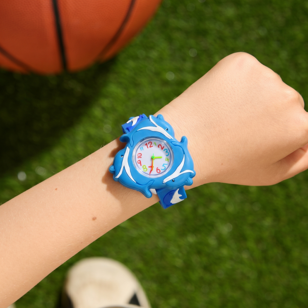 Dolphin kids watch with ocean colors and 3D details