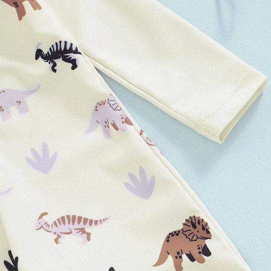 Playful dino print baby UV swim set