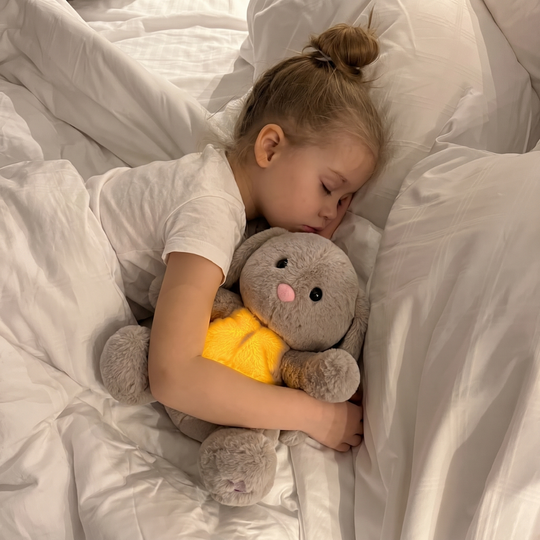 SleepCuddle – Breathing Bunny Plush with Light and Soothing Sounds