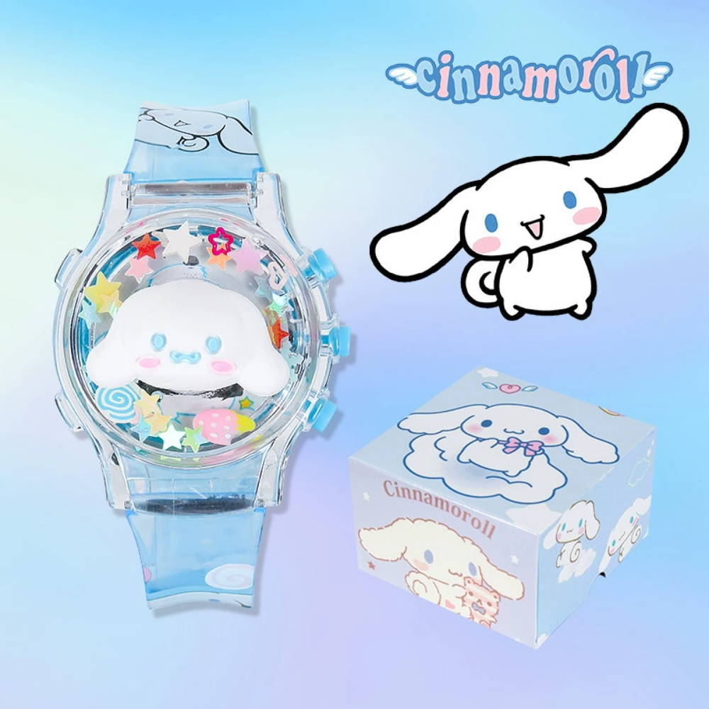 TwirlBeat white puppy music watch with flashing LED effects