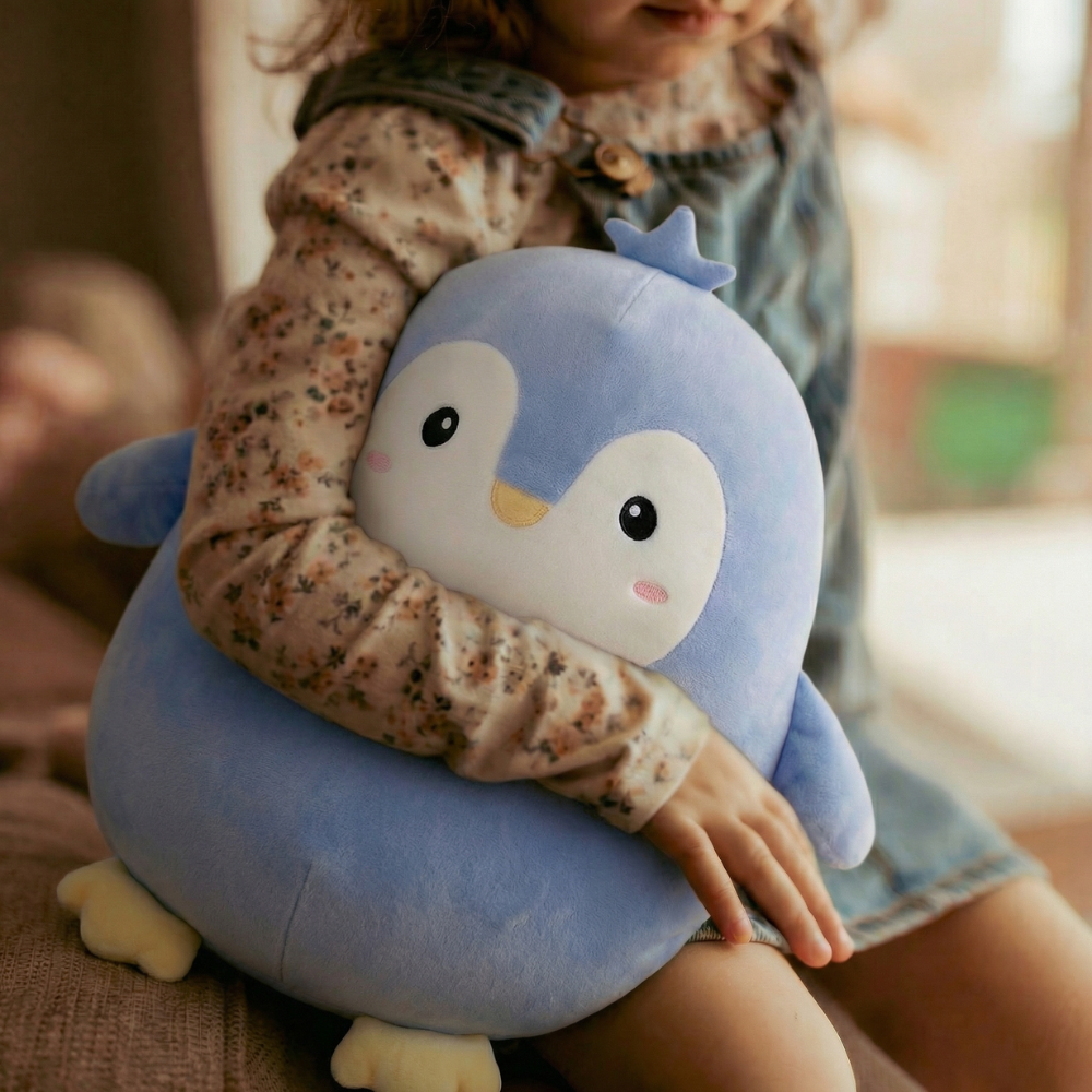Leni Blue Penguin Plush Toy – Kids Plush Toy for Clean Calming Quality