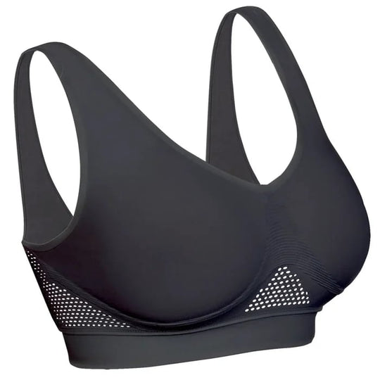 Wireless lift bra cool and dry for active days
