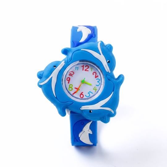 2-in-1 dolphin spinner watch and fidget toy