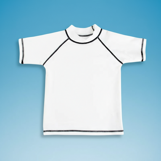 GlowDip kids swim shirt white