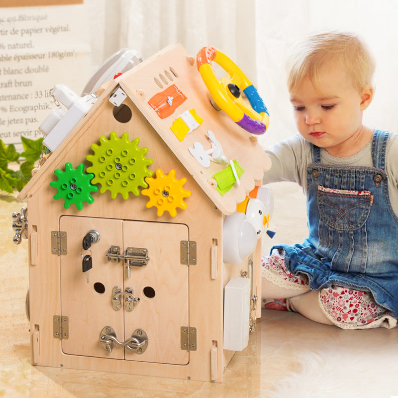 Montessori Wooden Activity House