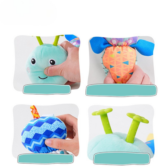 SnuggleWorm Caterpillar Baby Rattle Plush Toy — Soft Quality