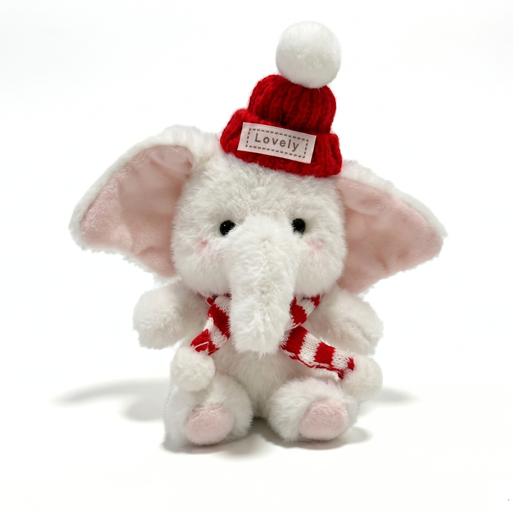 EleCuddle – Winter Elephant Plush Keychain