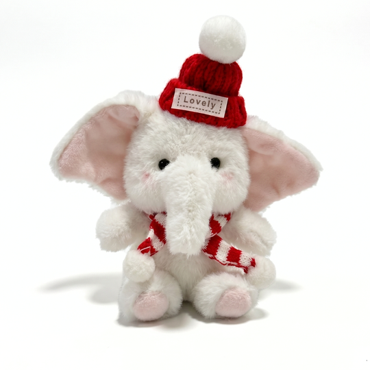 EleCuddle – Winter Elephant Plush Keychain