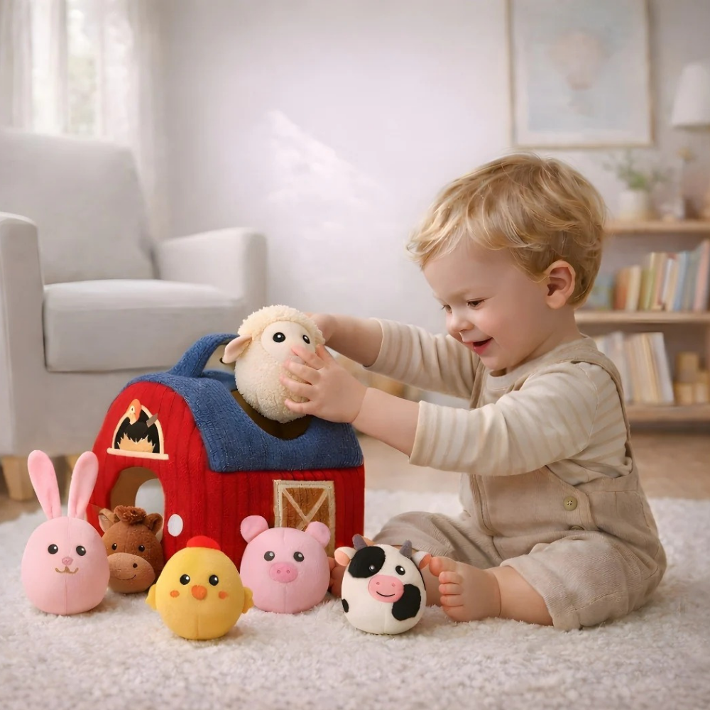 BarnPlay – Soft Farm Playset with Plush Animals