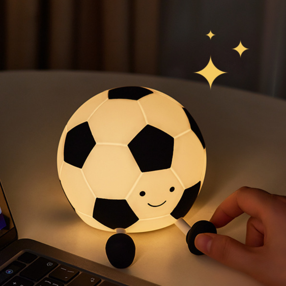 SoccerGlow – Silicone Soccer Ball Night Light with Touch Control