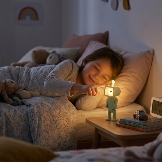 RoboGlow – Magnetic Robot Night Light with Adjustable Design